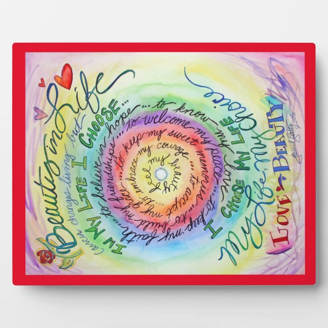 Beauty in Life Angel Malerei Geschenk Fotoplatte (Vorderseite)