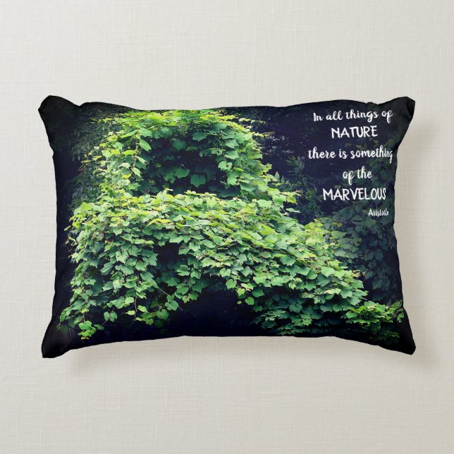 Beauty In Nature Vines Inspirational Quote  Dekokissen (Vorderseite)
