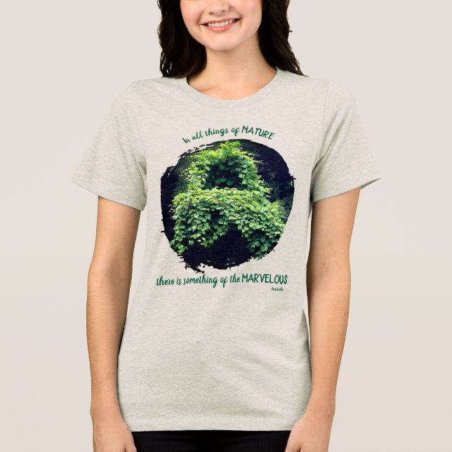 Beauty In Nature Vines Inspirational Quote  Tri-Blend Shirt (Vorderseite)