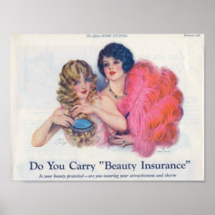 Beauty Insurance Advertising Poster