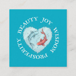 Beauty , Joy, Wisdom Prosperity Koi  Begleitkarte