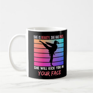Beauty Karate Girl Kick You Taekwondo Jiu Jitsu Kaffeetasse