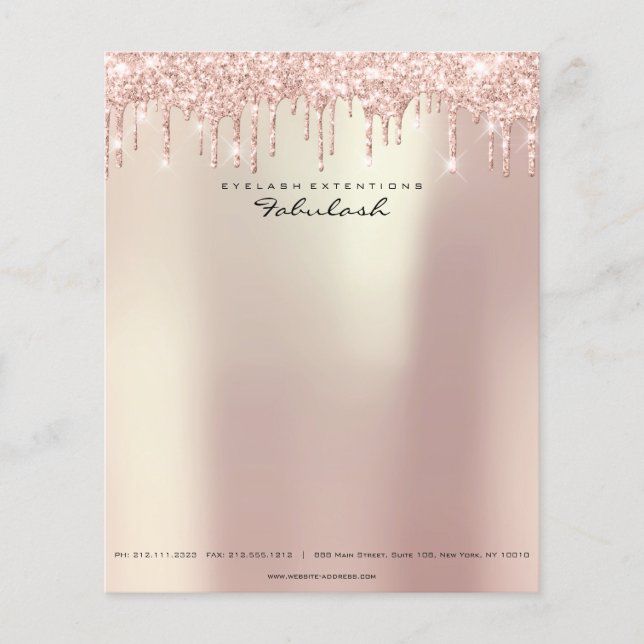 Beauty Lashes Makeup Stylist Event Planner Flyer (Vorne)