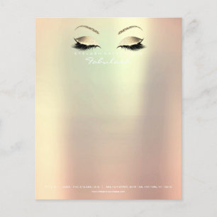 Beauty Lashes Makeup Stylist Eyebrows Gold Rose 1 Flyer