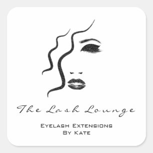 Beauty Lashes Makeup WELLNESS-CENTER Friseur Styli Quadratischer Aufkleber