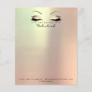 Beauty Lashes Stylist Eyebrows Gold Rose Flyer
