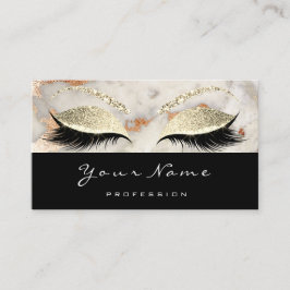 Beauty Loyalty Card 10 Lash Coral Rose Gray Marble Treuekarte