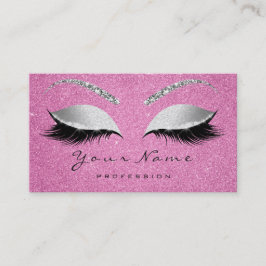 Beauty Loyalty Card 10 Lash Pink Gray Silver Crown Treuekarte