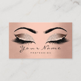Beauty Loyalty Card 10 Lash Rose Gold Skinny Crown Treuekarte