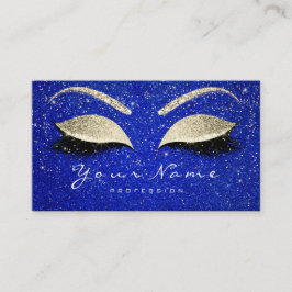 Beauty Loyalty Card 10 Makeup Lashes Gold Blue Treuekarte