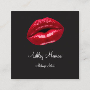 Beauty Makeup Artist Business Cards Quadratische Visitenkarte