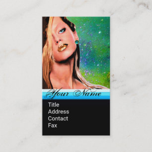 BEAUTY MAKEUP ARTIST COSMETICS Monogramm Grün Visitenkarte