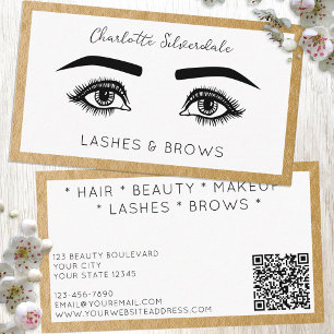 Beauty Makeup Artist Eyelashes QR Code Visitenkarte
