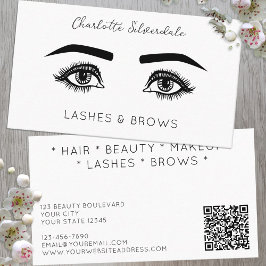 Beauty Makeup Artist Eyelashes QR Code Visitenkarte