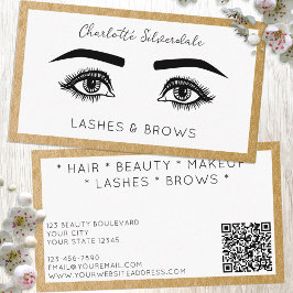 Beauty Makeup Artist Eyelashes QR Code Visitenkarte