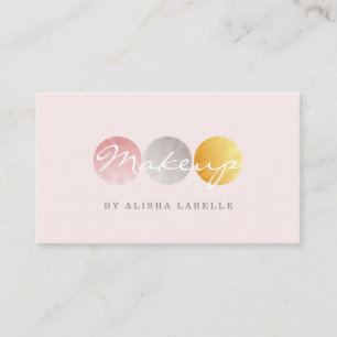 Beauty Makeup Artist Palette Rosa / Silber / Gold Visitenkarte