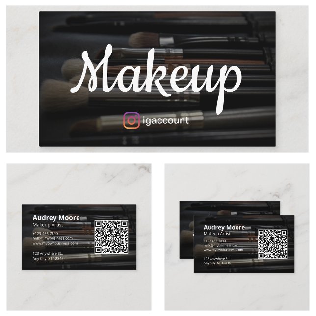 Beauty Makeup Artist QR-Code Visitenkarte (Beauty Makeup Artist QR code Business Card
)