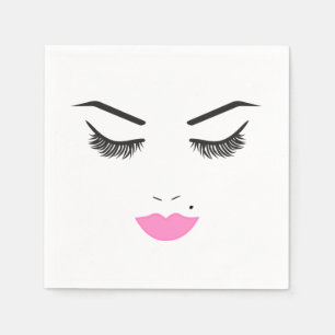Beauty Makeup Face Lashes und wie lange es dauert Serviette