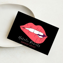Beauty Makeup Künstler Mode Lip Kiss Visitenkarte