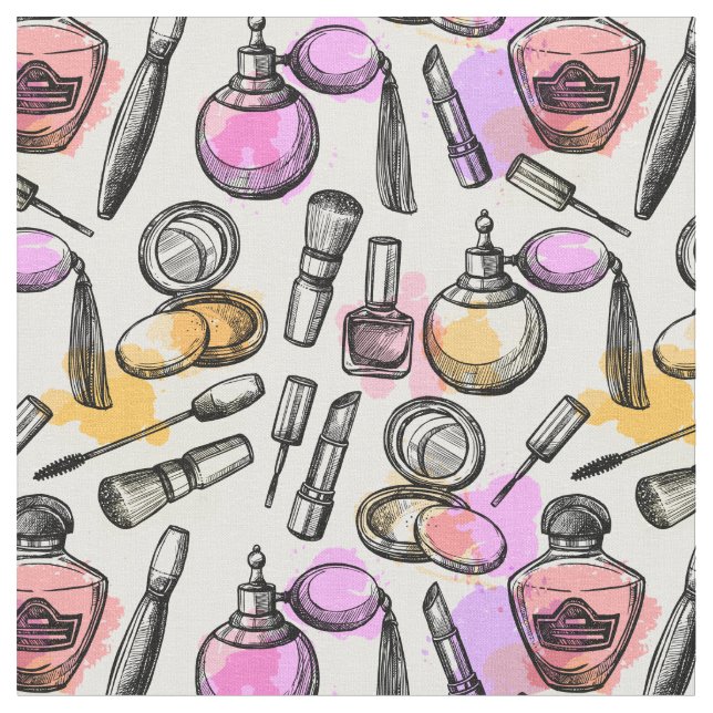 Beauty Makeup Muster Stoff (Nahaufnahme)