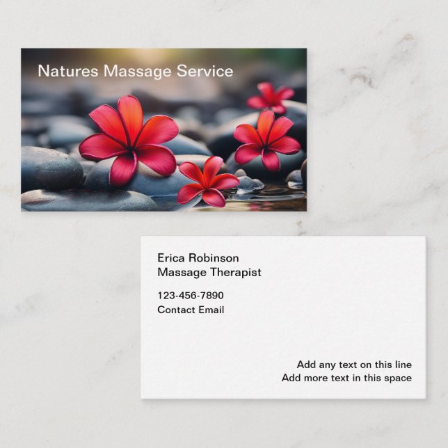 Beauty Massage Wellness-Center Business Cards Visitenkarte (Vorne/Hinten)
