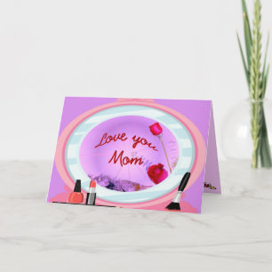 Beauty Mirror Mother's Day Card Karte