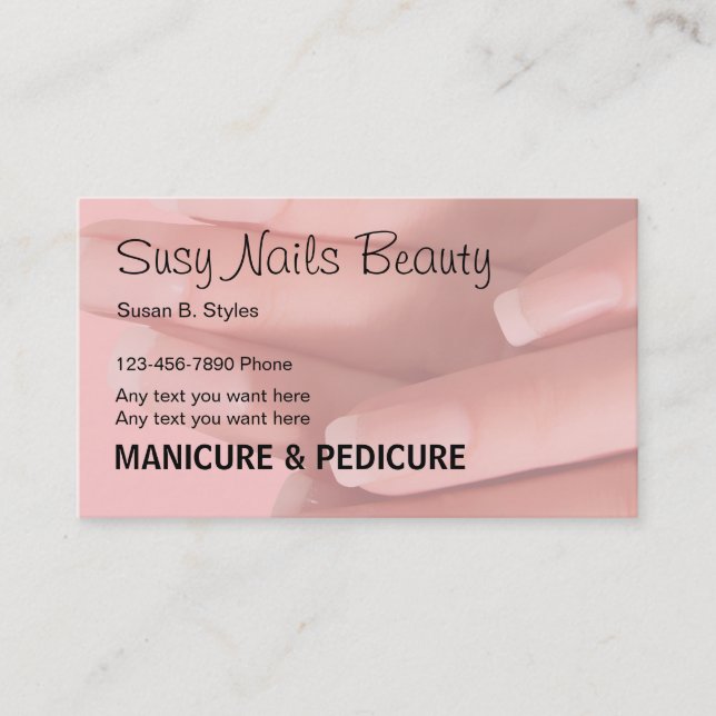 Beauty Nails - Business Cards Visitenkarte (Vorderseite)
