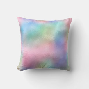 Beauty Pink Blue Green Pastel Ombre Glass Molten Kissen