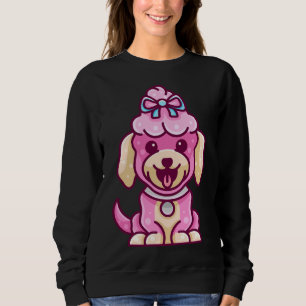 Beauty Pink Poodle Dog für Charakter Sweatshirt