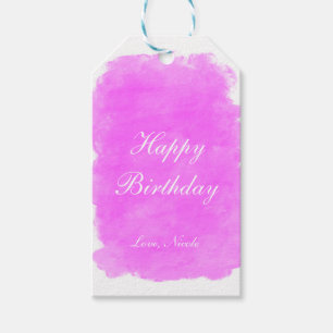 Beauty Pink Splotch Glamour Geburtstagsgeschenk Ta Geschenkanhänger