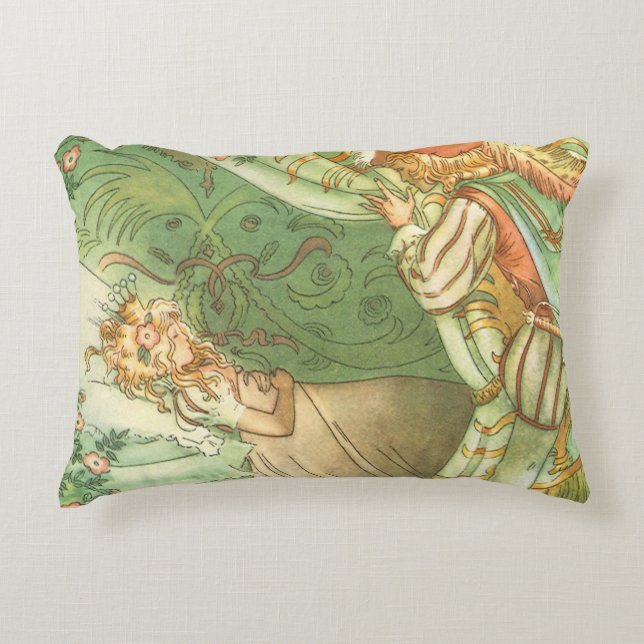 Beauty Princess, Vintage Märchen Dekokissen (Vorderseite)