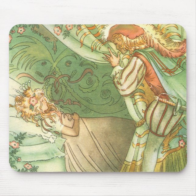 Beauty Princess, Vintage Märchen Mousepad (Vorne)