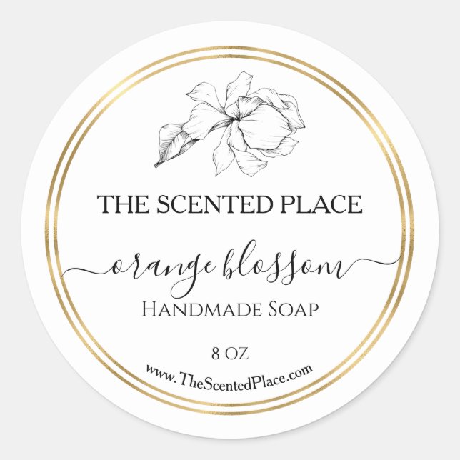 Beauty Product Label Seife Label Vorlage modern Runder Aufkleber (Vorderseite)