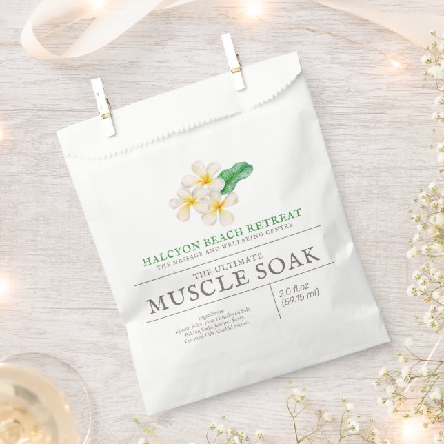 Beauty product plumeria frangipani muskeln soak geschenktütchen (Ausgeschnitten)