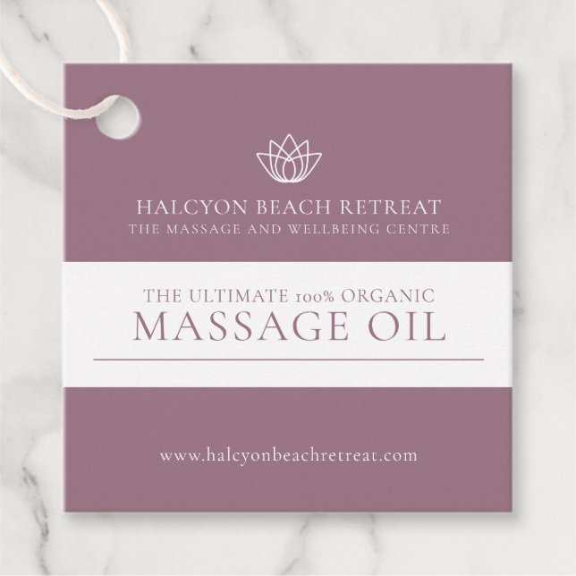 Beauty-Produkt dunkelrosa Zutatenkennzeichnung Geschenkanhänger (Vorderseite)