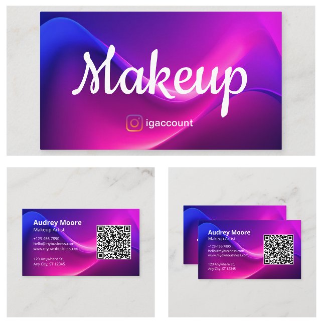 Beauty Professionals Makeup Artist QR Code Visitenkarte (Beauty Professionals Makeup Artist QR Code Business Card
)