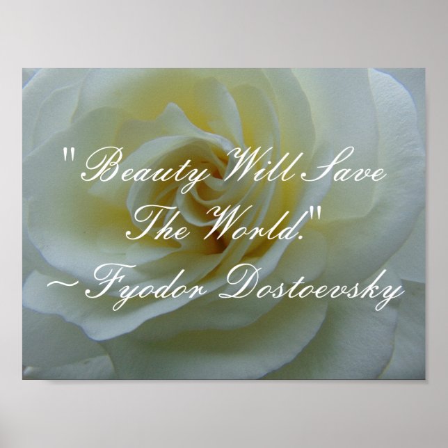 Beauty Rette das World Quote Poster (Vorne)