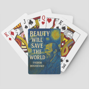 Beauty rette die Welt Dostojewski Zitat, Gogh Spielkarten