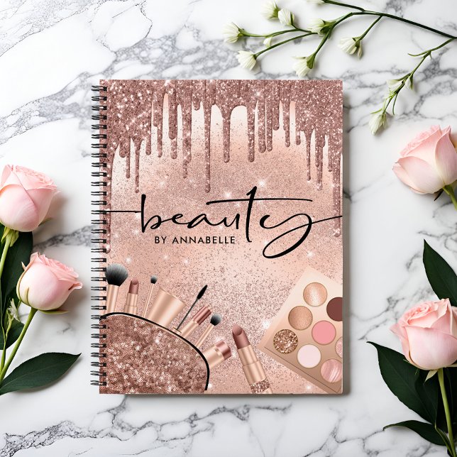 Beauty Rose Gold Glitzer Kosmetik Termine Notizbuch (Von Creator hochgeladen)