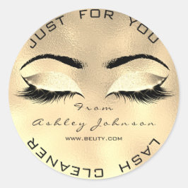 Beauty Salon Brown Glitzer WELLNESS-CENTER Gold La Runder Aufkleber