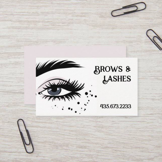 Beauty Salon Business Card Visitenkarte (Vorderseite/Rückseite Beispiel)