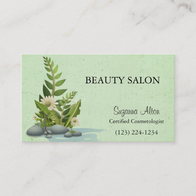 Beauty Salon Business Card Visitenkarte (Vorderseite)