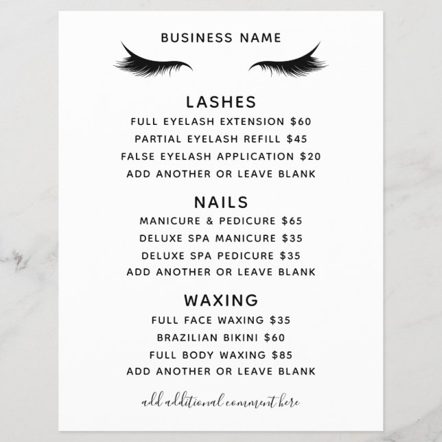 Beauty Salon Business Services Flyer (Vorne)