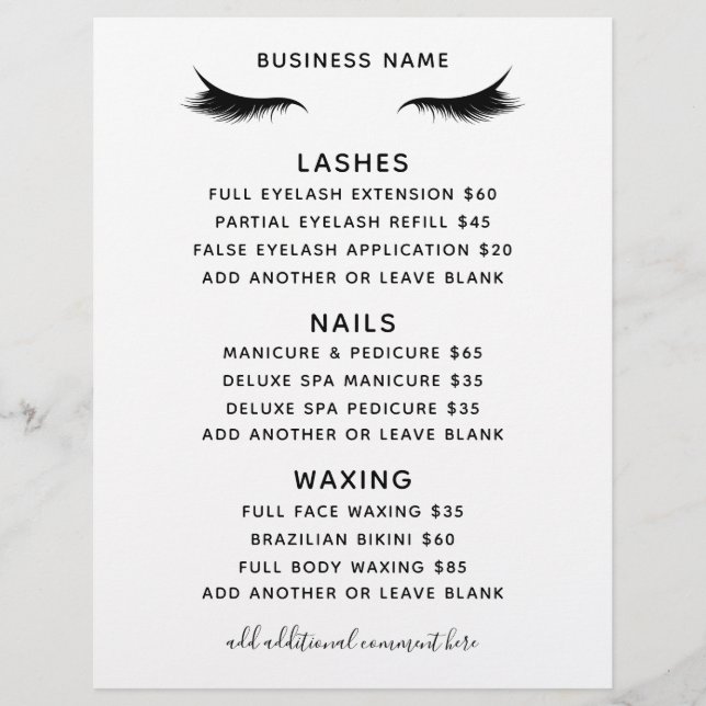 Beauty Salon Business Services Flyer (Vorne)