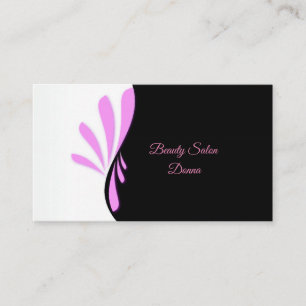 Beauty Salon elegant rosa und schwarz Visitenkarte