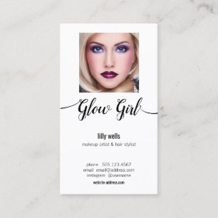 Beauty Salon Image Foto Kalligrafie Typografie Visitenkarte