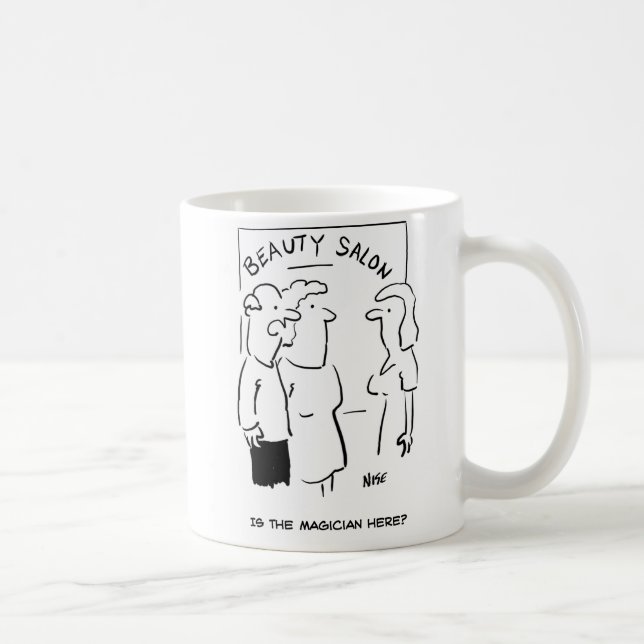 Beauty Salon - ist der Zauberer hier? Kaffeetasse (Rechts)