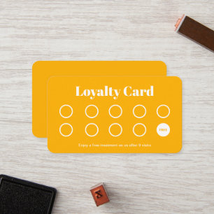 Beauty Salon Loyalty Card beruflicher Senf Treuekarte