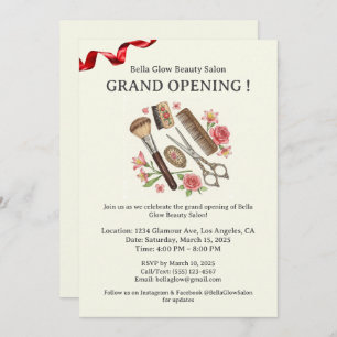 Beauty Salon Niedlich Grand Opening Einladung