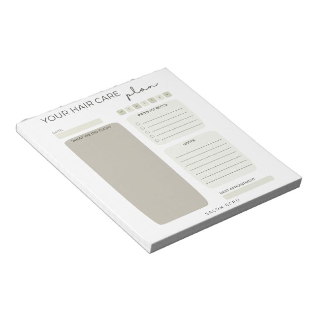 Beauty Salon Notepad Notizblock (angewinkelt)